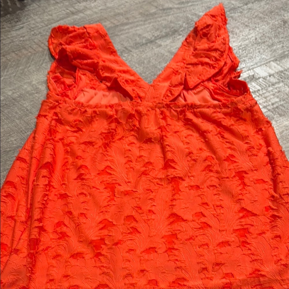 LC Lauren Conrad Ruched Flutter Sleeve Tank Top - Picture 5 of 6